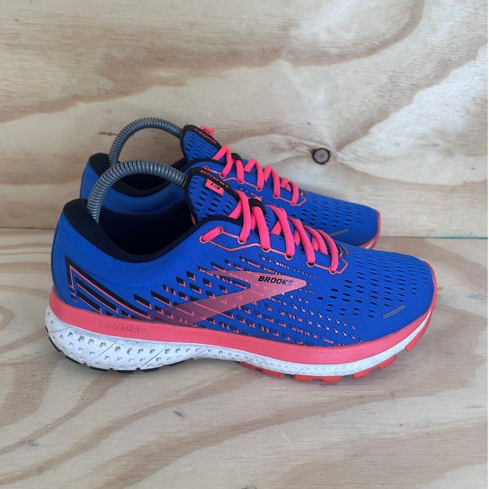 Brooks - Ghost 13 - Running Shoes - Blue/Pink - Women's - 8.5(B) - 1203381B424